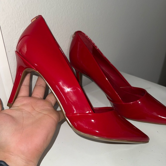 Calvin Klein Glossy Red and logo Heels. 2 pairs - Picture 3 of 10